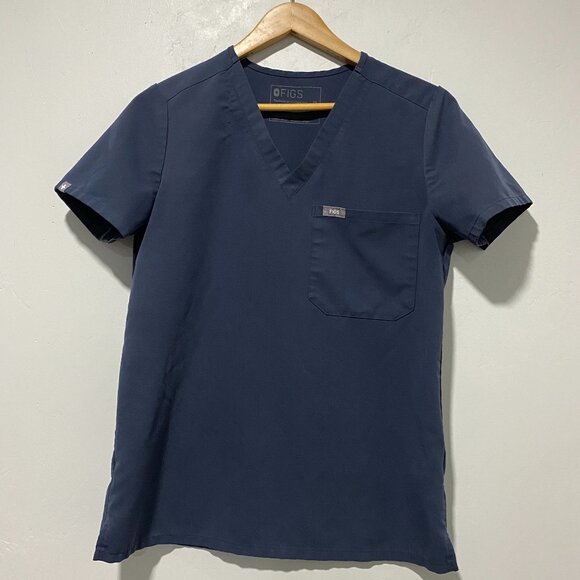 FIGS Catarina Core scrub one pocket scrub top Navy XS - Picture 1 of 5